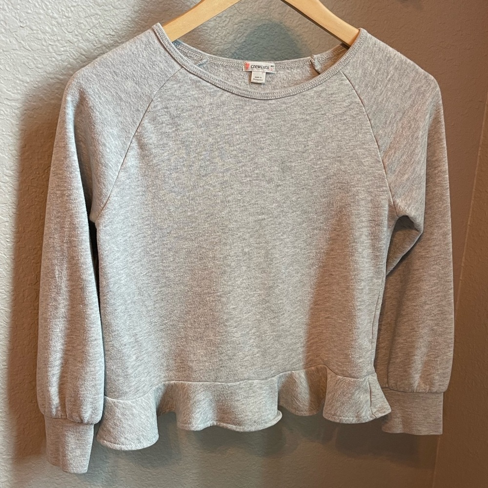 Crewcuts Ruffle Hem Sweatshirt - Picture 1 of 4